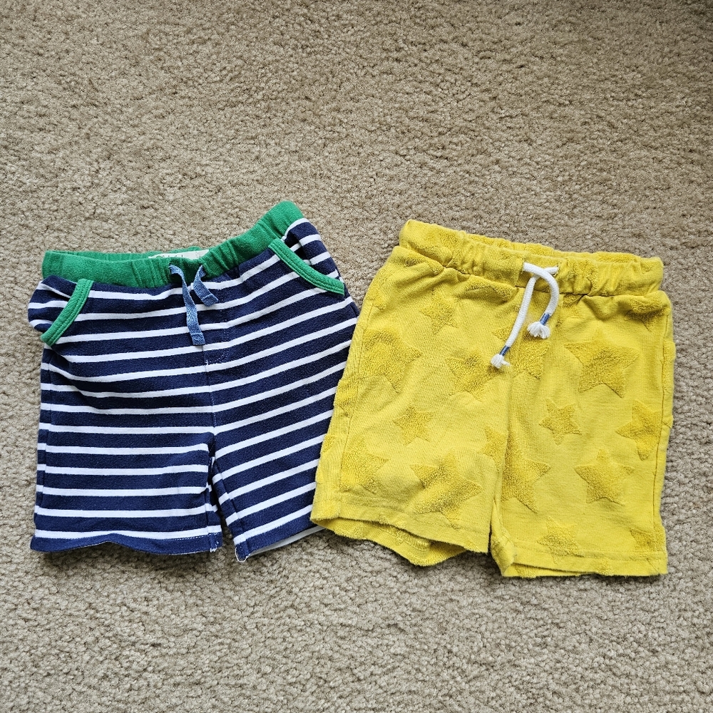 Baby Boden shorts bundle cotton terrycloth stars stripes size 18 24 months